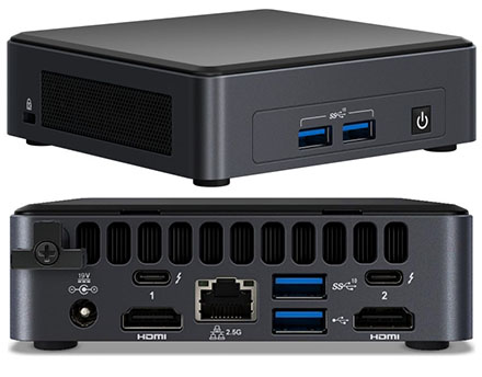 Intel NUC11TNKv7 (Intel Core i7-1185G7 up to 4,80GHz, 2x HDMI, 2x Thunderbolt)