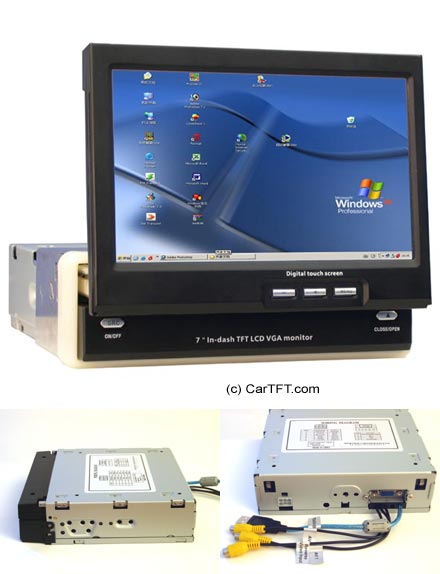 K301 - 7" InDash VGA Touchscreen USB - fully motorized (<b>Refurbished</b>)